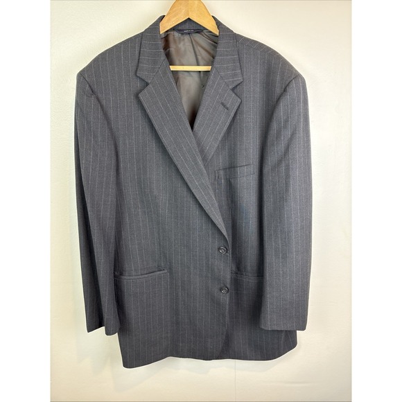 Brooks Brothers Other - Vtg Brooks Brothers Brooksease Pinstripe Navy 100% Wool Blazer Jacket 50 R USA